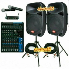 MURAH Paket Sound System Outdoor dan indoor Mixer Yamaha 12 CH dan Aktif Speaker Baretone 15 inch