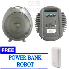 MURAH....!! Speaker Bluetooth Super Stereo SPIDER TY138 BLACK + FREE Power Bank ROBOT WHITE