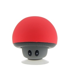 Mushroom Portable Bluetooth Wireless Mini Speaker Music Player with Suction Cup Built-in Mic Hands-free (Red) - intl