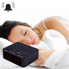 MX-017 Portable Desktop Alarm Clock Bluetooth V2.1 Stereo Speaker (Hitam)-Intl