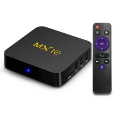 MX10 Smart Android 7.1.2 TV Box RK3328 4 K VP9 H.265 HDR10 USB3.0 4 GB/32 GB DLNA Miracast Airplay WiFi LAN HD Media Player Steker AS-Internasional