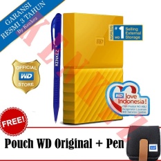 WD My Passport New Design 4TB/2.5Inch/USB3.0 - Kuning + Free Pouch + Pen