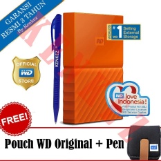 WD My Passport New Design 4TB/2.5Inch/USB3.0 - Orange + Free Pouch + Pen