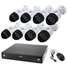 N8BM/Kit 720 P ONVIF P2P IR-CUT IR-CUT Kamera Ip Kit NVR Keamanan Sistem Pemantauan Setelan (Putih. Plug US/EU Plug)-Intl