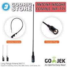Nagoya Antena NA-771 Female SMA NA771 for Baofeng HT 888s, UV5R etc - Hitam