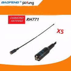 Nagoya NA-771 Sma-wanita Dual Band 10 W Antena untuk Baofeng UV5R UV-82 (Hitam)--Intl