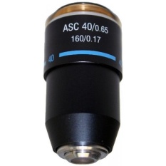 National Optical 740-160ASC 40XR Din Super Kontras Tinggi Lensa Objektif, N. Ltd. 0.65 untuk 160 Mikroskop-Intl