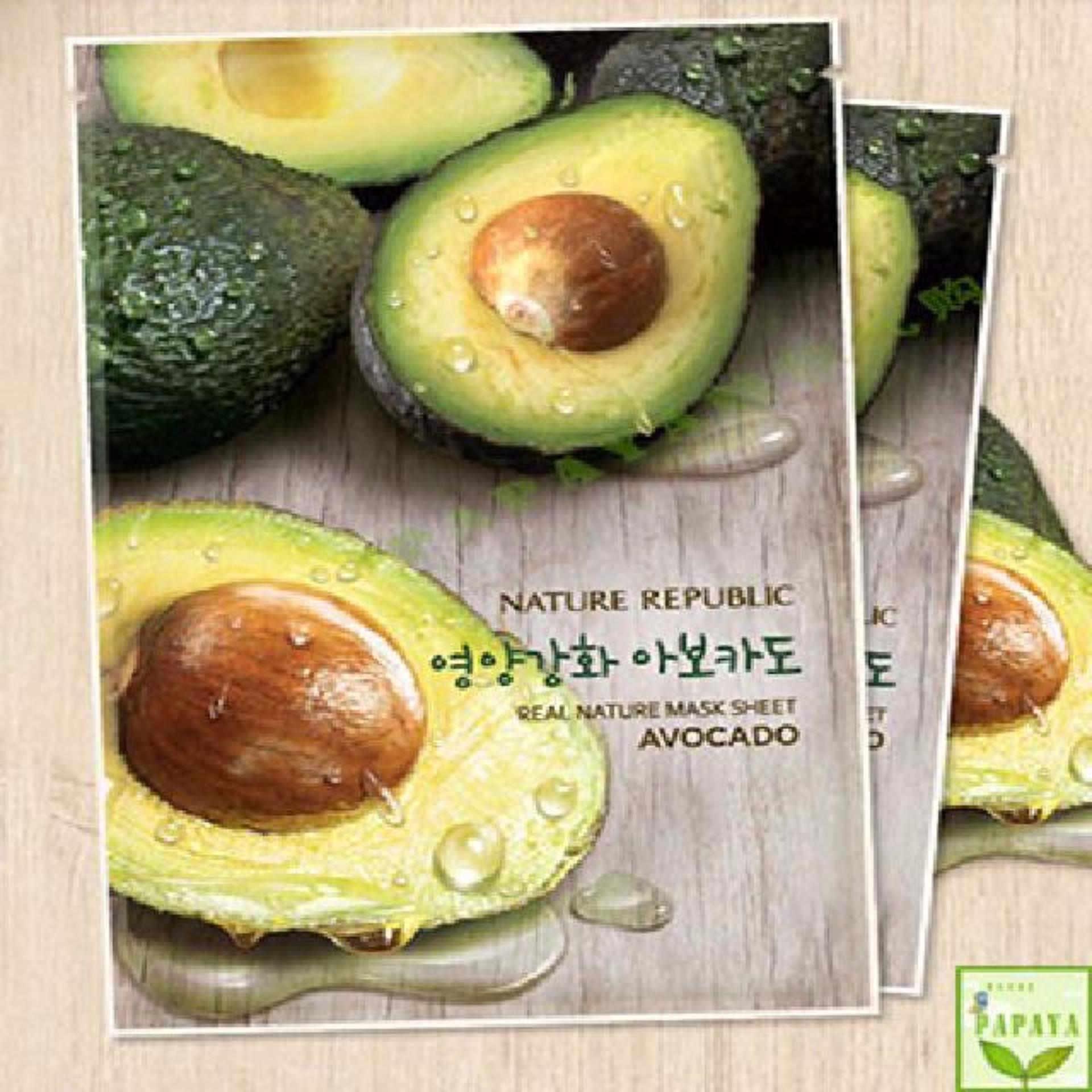 Nature Republic Real Nature Mask Sheet Avocado Refreshing & Smoothing - 23ml