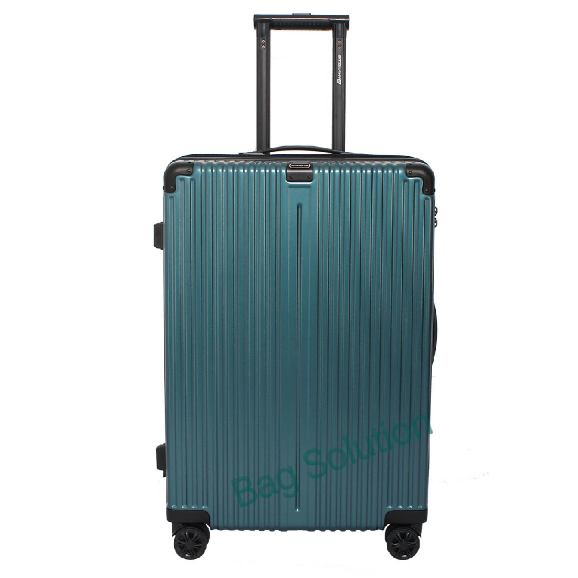 Navy Club Tas Koper Hardcase Fiber PC - 4 Roda - Resleting Anti Tusuk Expandable - Kunci TSA - CHGG Size 24 Inch - Hijau