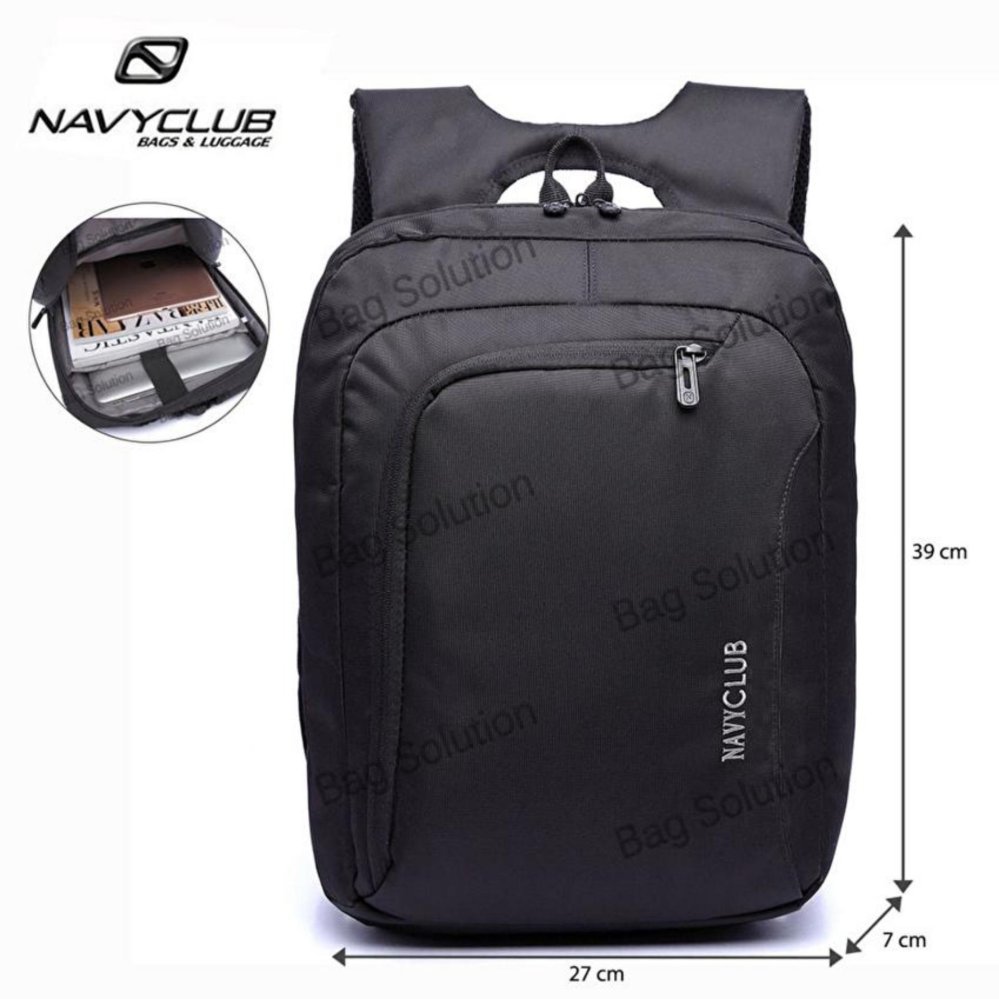 Navy Club Tas Ransel Laptop Tahan Air - Tas Pria Tas Wanita 5850 Backpack Up to 15 inch - Hitam