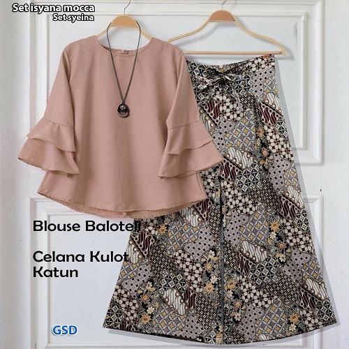 NCR - Setelan Baju Wanita / Celana Kulot / Celana Batik / St Kulot Syeina