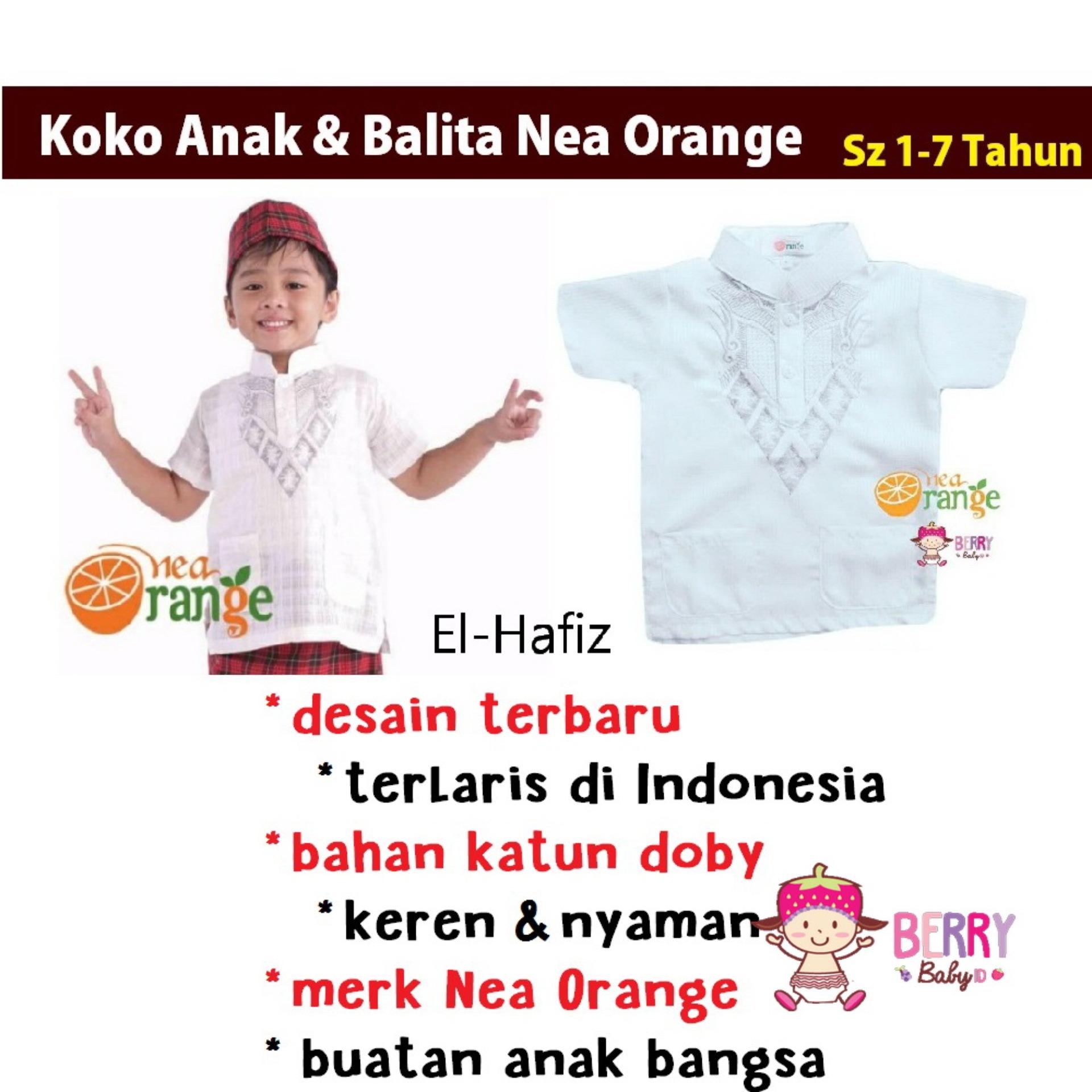 Nea Orange Baju  Koko El Hafiz Anak Balita Lebaran 2019