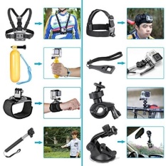 Neewer 12-In-1 Action Camera Aksesori Kit untuk GOPRO HERO Sesi/5 Hero 1 2 3 3 + 4 5 SJ4000 5000 6000 DBPOWER AKASO VicTsing APEMAN WiMiUS Rollei QUMOX Lightdow Campark dan Sony Olahraga DV dan Lainnya-Intl