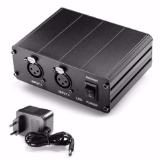Neewer 2-Channel 48V Phantom Power Supply w/ Power Adapter for Condenser Microphones Transfer Sound Signal to External SoundCard - intl