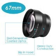 Neewer 67 Mm Profesional Definisi Tinggi 2.2X Lensa Telefoto untuk Canon Nikon Pentax Olympus Sony Samsung dan Digital SLR Lensa Kamera dengan 67 Saringan Mm Benang-Internasional