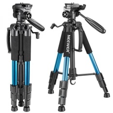 Neewer Portable 56 Inches/142 Centimeter Aluminium Kamera Tripod dengan 3 Arah Putar Pan Kepala, Carrying Bag untuk Canon Nikon Sony DSLR Kamera, DV Video Camcorder Beban Hingga 8.8 Pound/4 Kilogram (Biru)-Intl