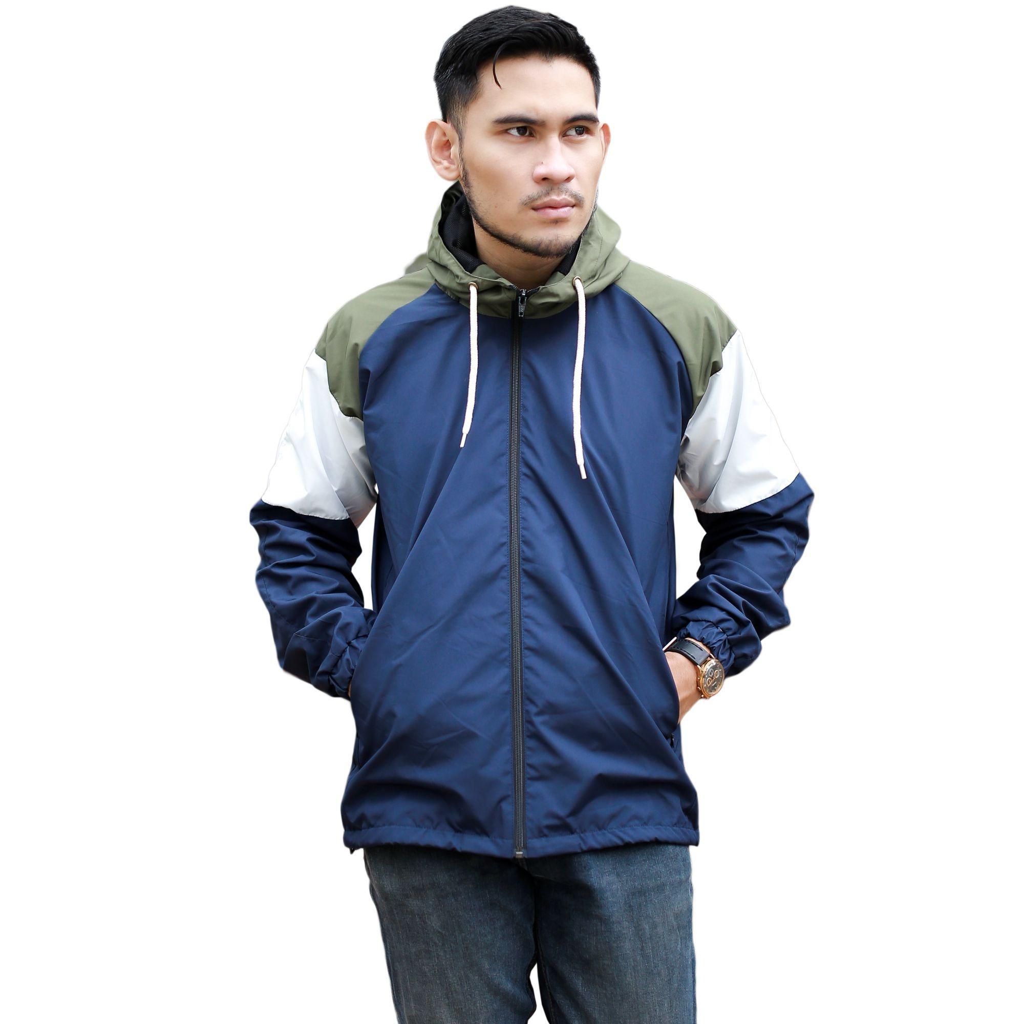 Neils Jaket Pria New Jersey - Jaket Parasut Running