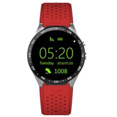 New ! 3G Smart watch kw88 Android 5.1 OS 400*400 MTK6580 quad core CPU Support 3G WiFi Nano SIM Card GPS Smartwatch with 2.0MP camera Red
