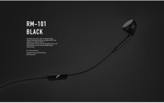 Kedatangan Baru REMAX RM-101 3.5mm Single-sided Wired Mengontrol In-Ear Earphone dengan Musik untuk Universal Ponsel-Intl