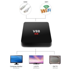 BARU Hitam V88 RK3229 Quad Core 4 K WIFI HDMI Android 5.1 1g/8g Smart TV Box -Intl