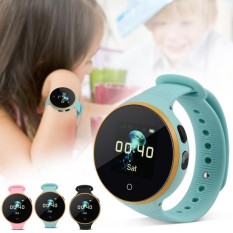 Baru Anak Watch SOS LBS + GPS + AGPS Posisi Tracker Kid Aman Anti-Kehilangan Smart Gelang Hijau- INTL