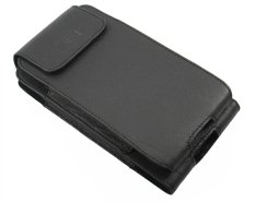New Connect Leather Case Double Slim Vertical For iPhone 6 Plus/Samsung Galaxy Mega 5.8 dan Samsung Glaaxy Note 5/4/3/2/Asus Zenfone 5 Hitam
