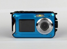 Baru Ganda-Layar Anti-Air Diri-Penghitung Waktu Kamera Digital Mini Luar Ruangan Kamera Biasa Olahraga Dive Kamera-Internasional