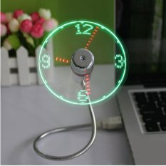 Baru Tahan Lama Adjustable USB Gadget Mini Fleksibel LED Light USB Fan Waktu Jam Desktop Clock Cool Gadget Tampilan Waktu Tinggi Kualitas-Intl