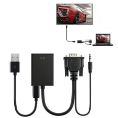 Baru HD 1080 P VGA Male To High Definition Multimedia InterfaceandAudio AV HDTV Kabel Video Converter Adapter-Intl