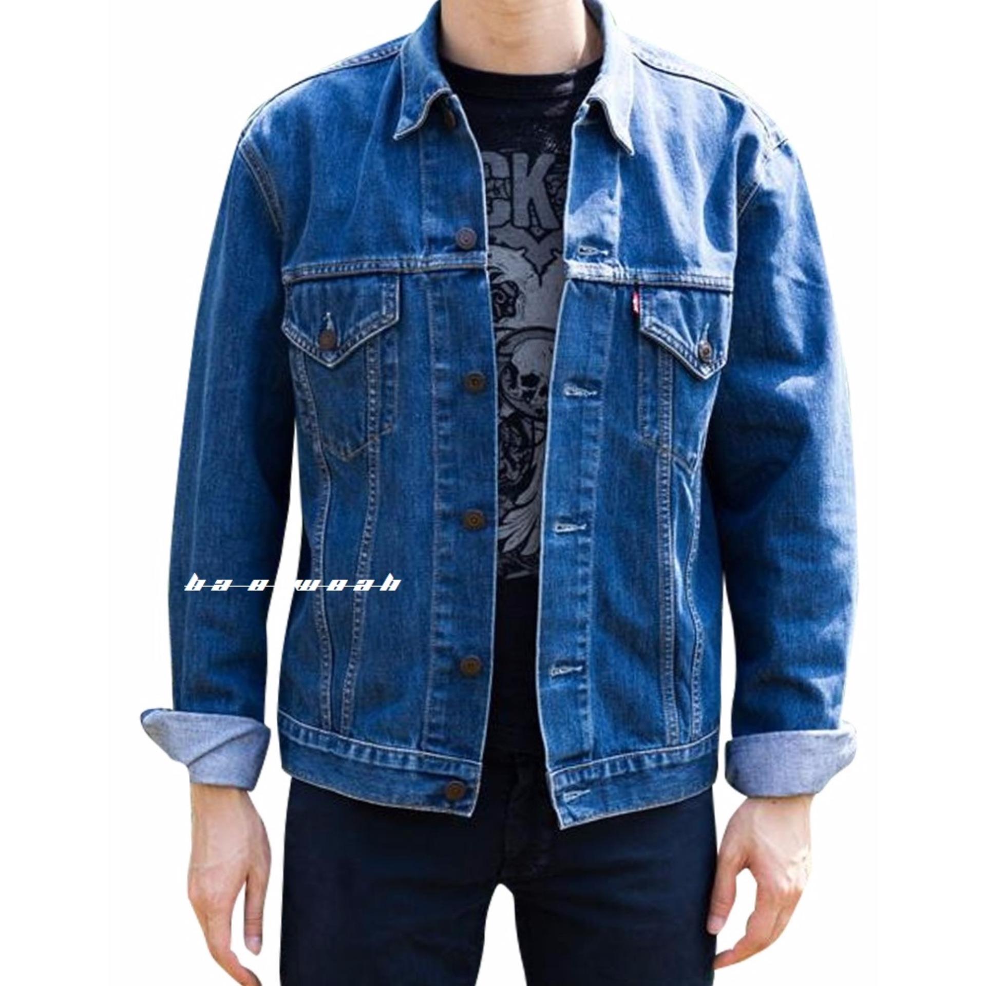 Dnr Jaket Rompi Denim Hoodie Pria Bioblitz Abu - Wikie 