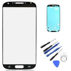Baru LCD Luar Lensa Untuk Samsung Galaxy S4 I9500 Layar Sentuh Depan Glass Dengan Bezel Frame Adhesive Tape Repair alat W0F29 P0.25