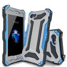 Asal Baru R-JUST Gundam Logam Aluminium Dropproof Hujan Tahan Air Shockproof Salju Bukti Dirt Proof Covers Case untuk IPhone 5 S Biru-Intl
