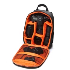 Baru Pola DSLR Camera Bag Backpack Video Photo BagsforCamerad3200 D3100 D5200 D7100 Kompak Kecil CameraBackpack (Orange) HTb10422-Intl