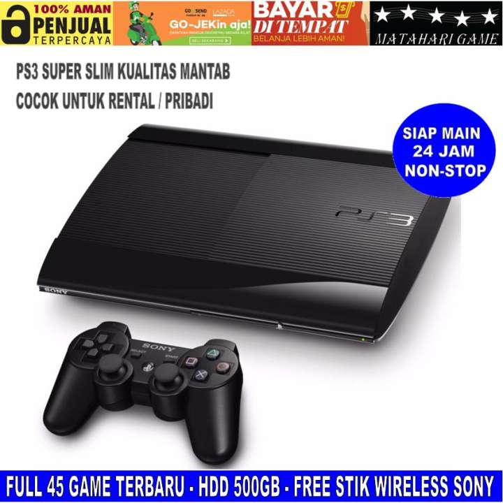 New PS3 - Sony Playstation 3 SUPER SLIM 500GB - FREE 45 GAME - SONY