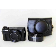 Baru PU Kulit Tas Kamera Kantong Sarung Pelindung untuk Canon PowershotG7XIIG7X II G7X Mark2 dengan Tali-Intl