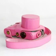 New Pu Leather Camera Case Bag for Samsung NX mini 9-27mm LensCamera cover bag with strap
