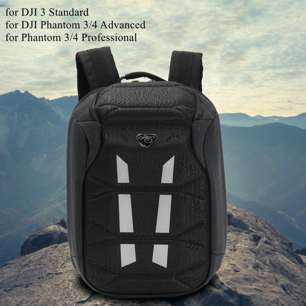 New Waterproof Backpack Hardshell Shell Case Bag Box For DJI Phantom 4 3 Pro/Adv - intl