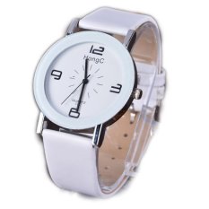 Baru Wanita Ladies Buatan Leather Band QUARTZ Wrist WatchAnalogDress Jam Tangan Pria Olahraga Watches-Intl