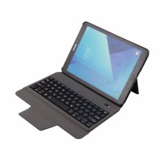 Terbaru Ultra Slim Bluetooth Keyboard dengan Leather Case Cover untuk Samsung Galaxy Tab S3 9.7 T820/T825, Pink-Intl