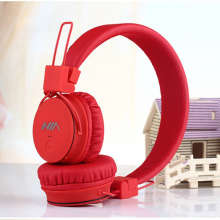NIA X2 4-In-1 Bluetooth Hands-free Headphone Dukungan Micro SD Player/FM Radio (merah)