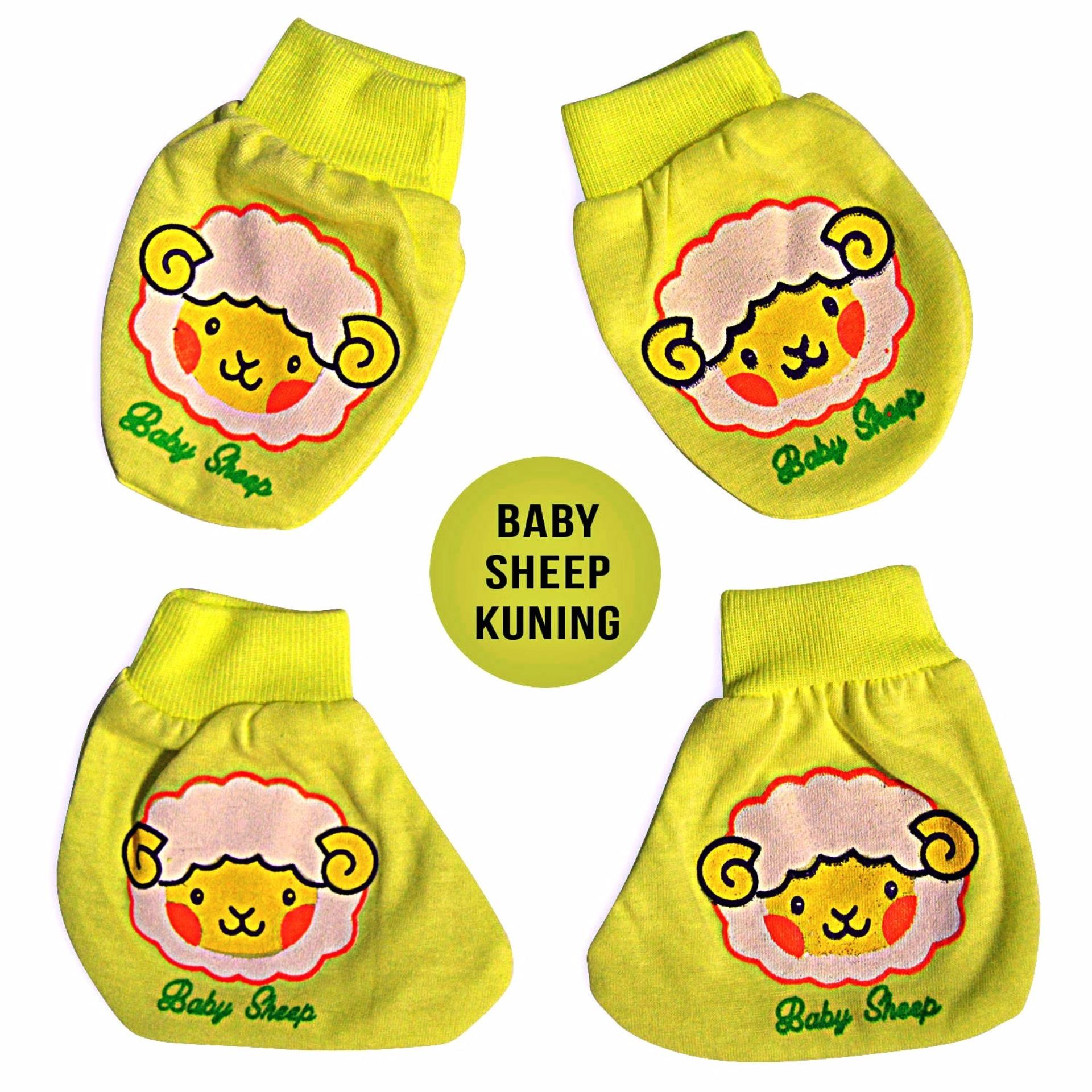 Nice Baby Set Sarung Tangan dan Sarung Kaki Bayi Motif Sheep - Kuning