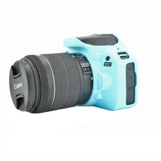 Nice Soft Silicone Rubber Camera Protective Body Cover Case Skin For Canon EOS100D Camera Bag (Blue)