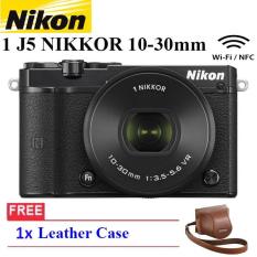 NIKON 1 J5 (BLACK) WiFi 4K Mirrorless Camera VR 10-30mm Lens Free Leather Case Garansi Resmi