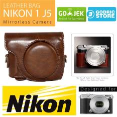 Nikon 1 J5 Leather Bag / Case / Tas Kulit Kamera Mirrorless - Coklat Tua