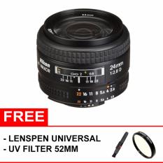 Nikon AF 24mm f/2.8D Nikkor Lens A Lensa Kamera - (Free Aksesories)