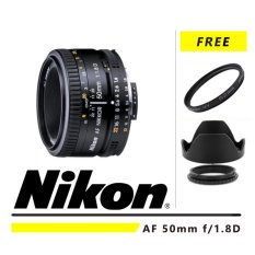 Nikon AF 50mm f/1.8D + Gratis UV Filter + Lenshood ATT 52mm