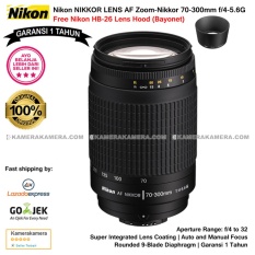 Nikon AF 70-300mm f/4-5.6G Nikkor (Garansi 1th) with Nikon HB-26 Lens Hood Bayonet original for Nikon DSLR