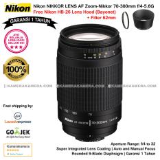 Nikon AF 70-300mm f/4-5.6G Nikkor (Garansi 1th) with Nikon HB-26 Lens Hood Bayonet original for Nikon DSLR Free Filter 62mm