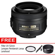 Nikon AF-S DX 35mm f/1.8G - Hitam (Free UV Filter 52mm + Lens Hood + Lenspen)