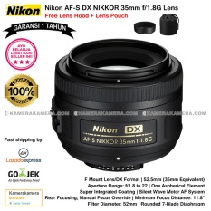 Nikon AF-S DX NIKKOR 35mm f/1.8G DX Lens (Garansi 1th) Free Lens Hood + Lens Pouch Original